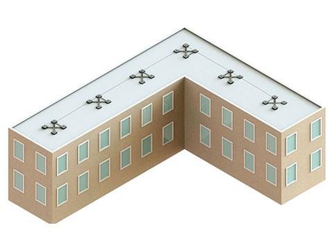 配重塊錨固水平生命線系統